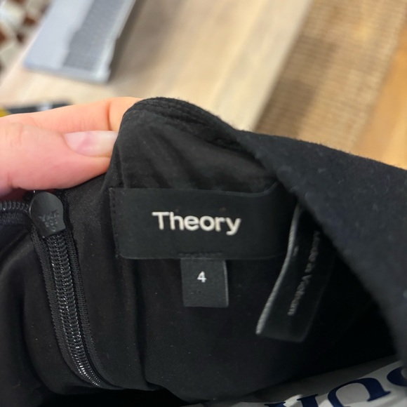Theory A-Line Wool Mini Dress Black Size 4 - Picture 3 of 3